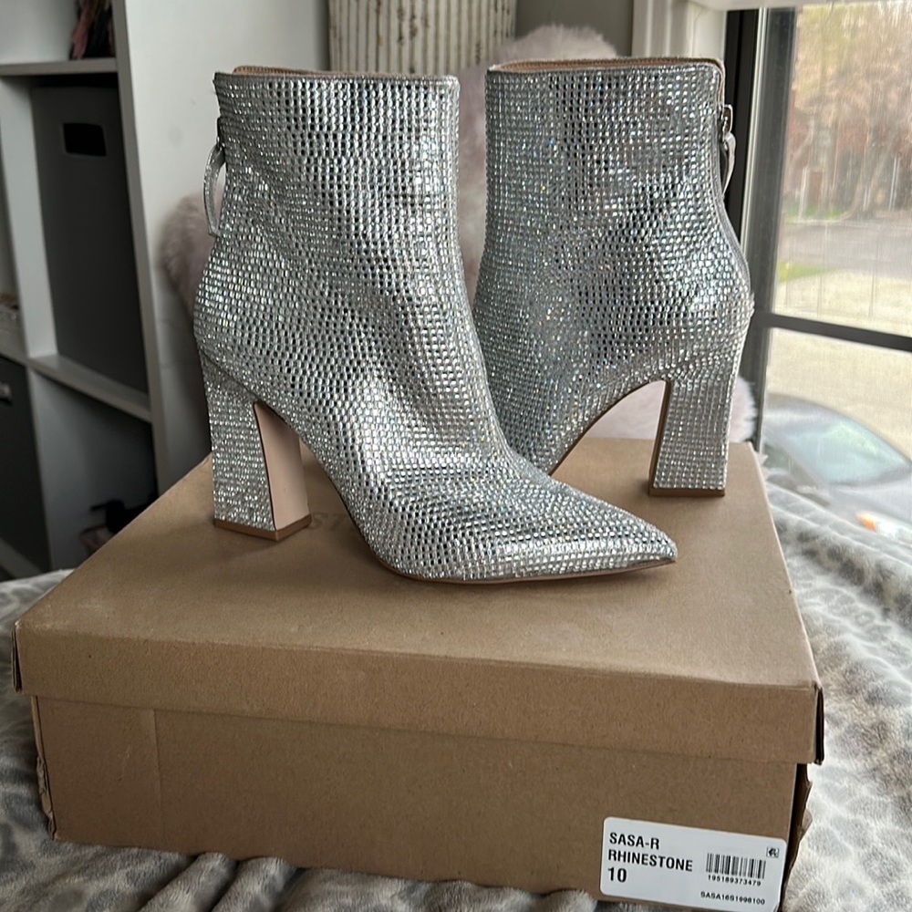 Steve Madden Rhinestone Heeled Booties